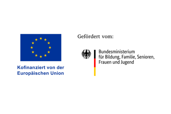 Förderlogo BMBFSFJ und Kofinanzierung der Europäischen Union
